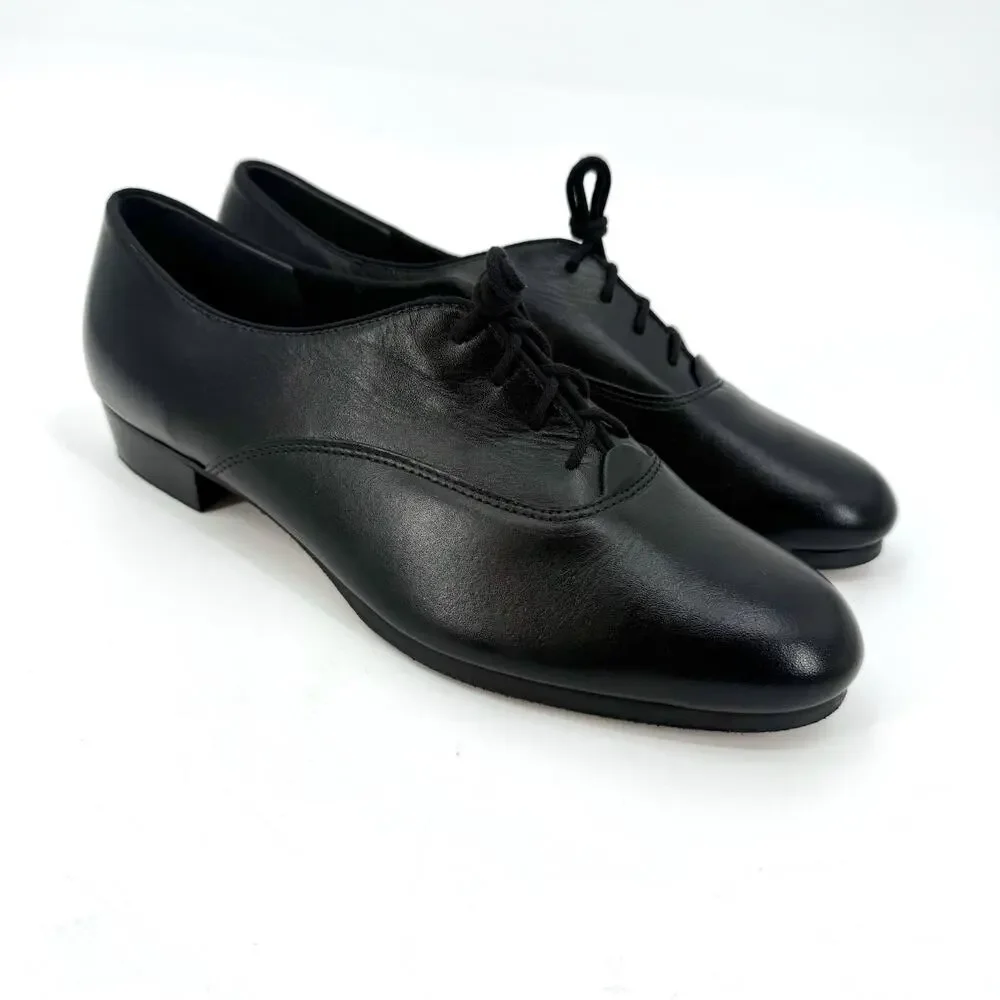 Barbette’s Vintage Black Leather Ballroom Dance Shoes Men’s Size 10M USA Made - Picture 2 of 11
